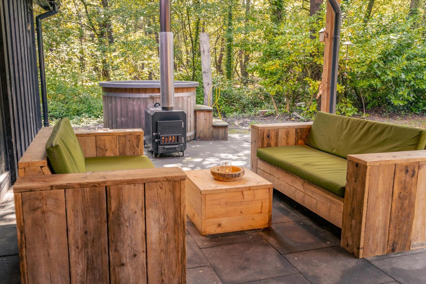 Wellness In The Woods - 4P Tinyhouse Met Prive Sauna & Hottub Diessen Exterior foto